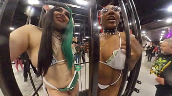 Strippers give me stereo body tours at EXXXotica NJ 2021.